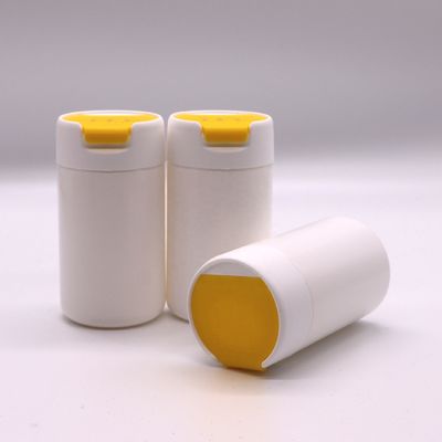 Material PE Botella de plástico HDPE redonda de 120 ml para el almacenamiento de tabletas y cápsulas sólidas