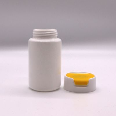 Material PE Botella de plástico HDPE redonda de 120 ml para el almacenamiento de tabletas y cápsulas sólidas