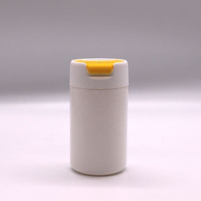 Material PE Botella de plástico HDPE redonda de 120 ml para el almacenamiento de tabletas y cápsulas sólidas