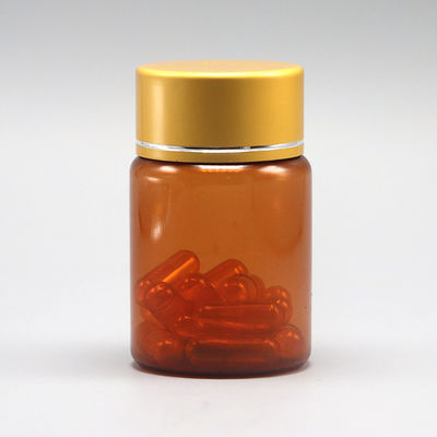 Botella de aceite de pescado recargable con tapa de tornillo de aluminio de plata