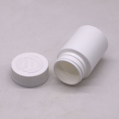 Botella de HDPE de 80 ml Contenedores de cápsulas vacías de boca ancha con tapa de tornillo y tapa de seguridad para niños