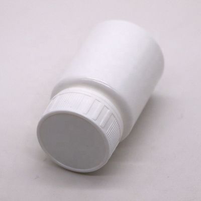 Contenedor de pastillas de plástico blanco portátil de HDPE de 30 ml con tapa de seguridad para niños