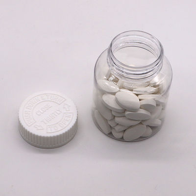 Capa a prueba de niños Botella de PET de 180 ml para píldoras/vitaminas/cápsulas Tipo de sellado