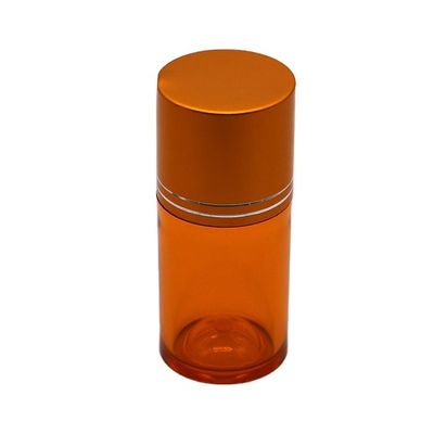 Botella de aceite de pescado recargable de 60 ml de píldora PET cápsula de aceite de pescado con tapa de tornillo de oro plata de aluminio