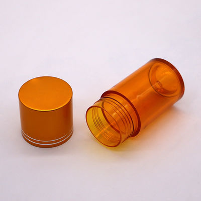 Botella de aceite de pescado recargable de 60 ml de píldora PET cápsula de aceite de pescado con tapa de tornillo de oro plata de aluminio