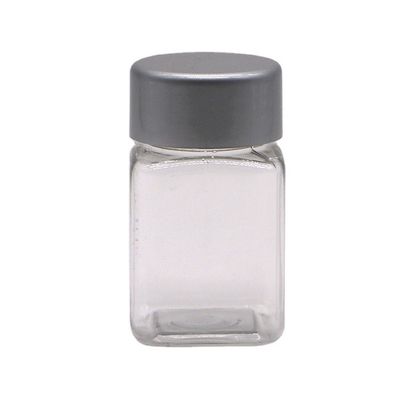 Botellas cuadradas de plástico PET de 60 ml con tapa de tornillo de plástico para tabletas