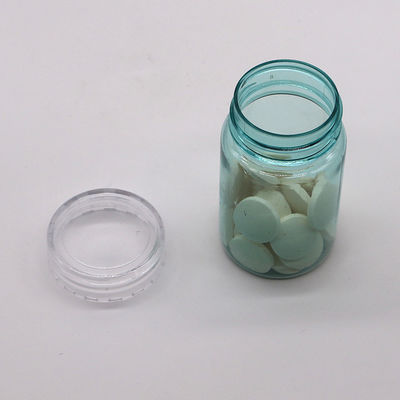 Cuidado de la salud 70ml PET Botella de cápsulas de plástico de píldora con tapa de oro plata