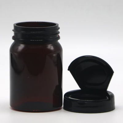 Impresión en pantalla Botella recargable de plástico médico PET de 80 ml para píldoras de cápsula