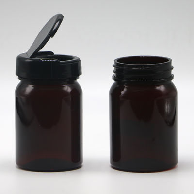 Impresión en pantalla Botella recargable de plástico médico PET de 80 ml para píldoras de cápsula