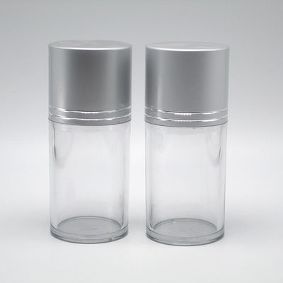 Botella transparente de plástico de boca ancha con tapa de aluminio fácil de abrir