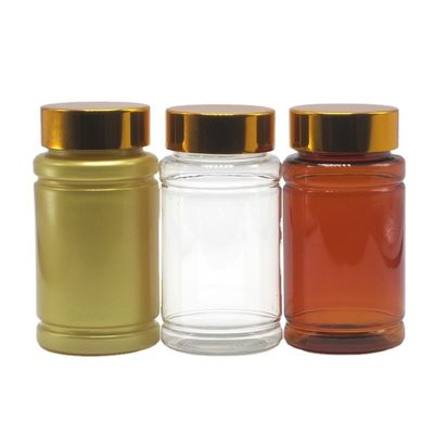 Botella de plástico PET de diseño estéril y resistente a los niños para píldoras Cápsula 100 ml