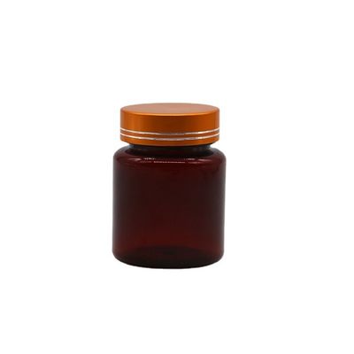 Capuchón de revestimiento dorado Botella de medicamento PET para píldora Cápsula de 100cc Recargable y estéril
