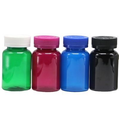 Botellas de suplemento translúcidas Botellas de cápsulas PET de 120 ml con tapa de seguridad