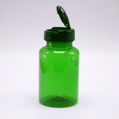 Botella de medicina industrial de PET de color personalizado de 150 ml / 5 oz con tapa de aluminio CRC embozada