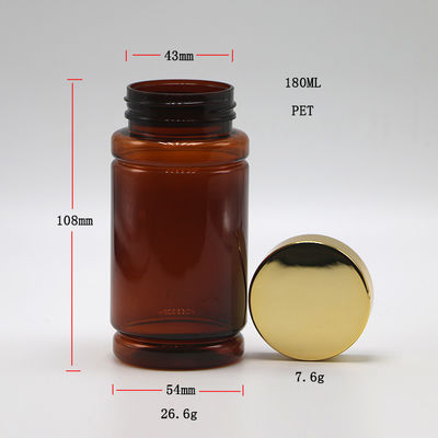 Capaz de proteger a los niños PET Botella de plástico en forma de bambú para píldoras cápsulas