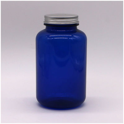 Contenedor de medicamentos PET de plástico de 500 ml con serigrafía y tapa a prueba de niños