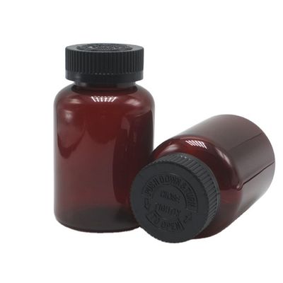 Capilla de perforación 180 ml Botella de píldoras de plástico PET para píldoras en polvo Cápsula HOT SEAL
