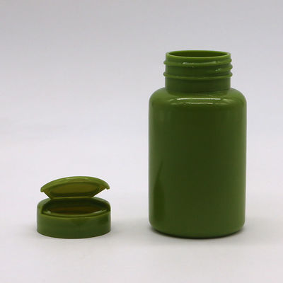 Botella de plástico HDPE de 150 ml 5 oz boca ancha envases de cápsulas vacías con tapa de vuelta