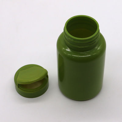 Botella de plástico HDPE de 150 ml 5 oz boca ancha envases de cápsulas vacías con tapa de vuelta