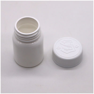 Botella de plástico HDPE de 40 ml de pequeña capacidad con tapa de tornillo e impresión de etiquetas personalizadas