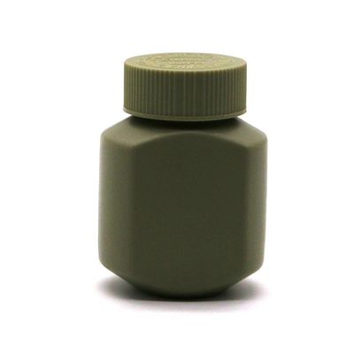 Botellas de plástico cuadrados HDPE de 60 ml con tapa a prueba de niños para tabletas y cápsulas orgánicas