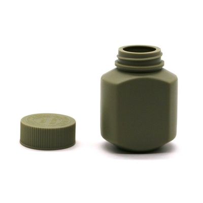 Botellas de plástico cuadrados HDPE de 60 ml con tapa a prueba de niños para tabletas y cápsulas orgánicas