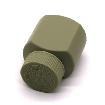 Botellas de plástico cuadrados HDPE de 60 ml con tapa a prueba de niños para tabletas y cápsulas orgánicas