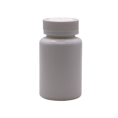 Vaso de plástico PE redondo para tabletas sólidas Capsula de almacenamiento de 150 ml Blanco