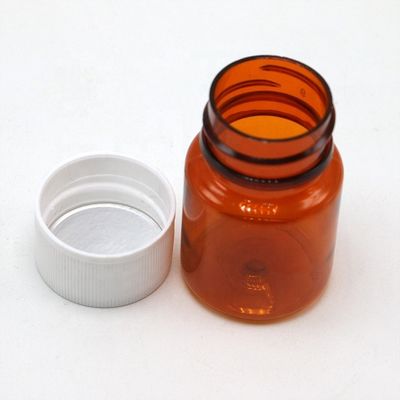Botella de plástico PET de 25 ml con tapas de seguridad para niños y opciones de color personalizadas