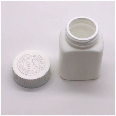 Vidrio de plástico de forma cuadrada de 85 ml de HDPE para medicamentos