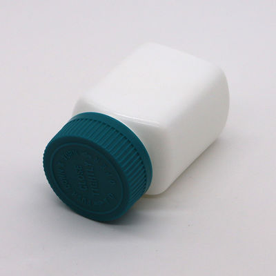 Caja de almacenamiento de medicinas 95ml Cuadrado Jarrón de botella de plástico HDPE para cápsula de tableta sólida