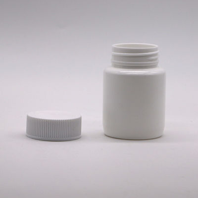 Botella médica de HDPE con tapa de tornillo de plástico 95CC/ML para cápsulas vacías de píldoras de grado farmacéutico