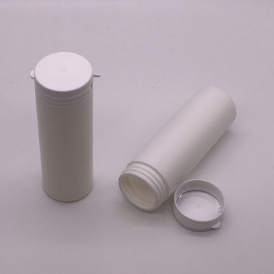 Contenedor de suplemento vitamínico en HDPE de 120 ml con tapa a prueba de rotura y cuerpo recto
