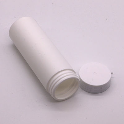 Contenedor de suplemento vitamínico en HDPE de 120 ml con tapa a prueba de rotura y cuerpo recto