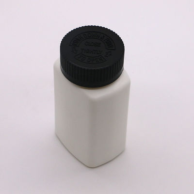 CAP de tornillo 120mL HDPE Cuadrado de forma personalizada de color vacío botella de pastillas de medicina Contenedor