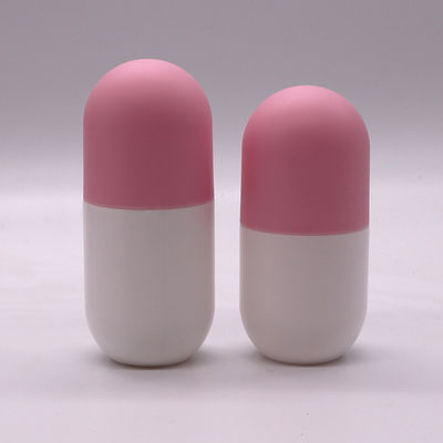 Botella de plástico en forma de cápsula de 130 ml de HDPE para suplementos dietéticos de nutrición Impresión en pantalla