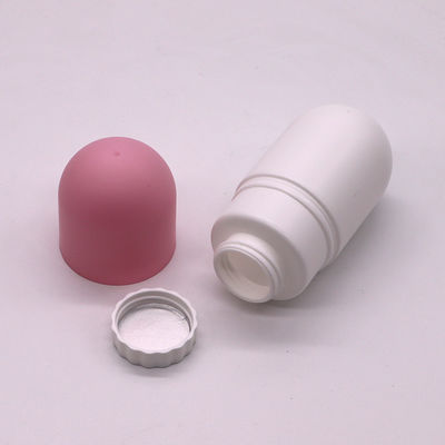 Botella de plástico en forma de cápsula de 130 ml de HDPE para suplementos dietéticos de nutrición Impresión en pantalla