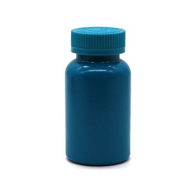 Colores personalizables Botella de cápsulas de plástico HDPE de 150 ml con sello térmico y tapas