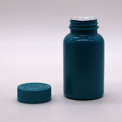 Colores personalizables Botella de cápsulas de plástico HDPE de 150 ml con sello térmico y tapas