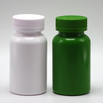 Colores personalizables Botella de cápsulas de plástico HDPE de 150 ml con sello térmico y tapas