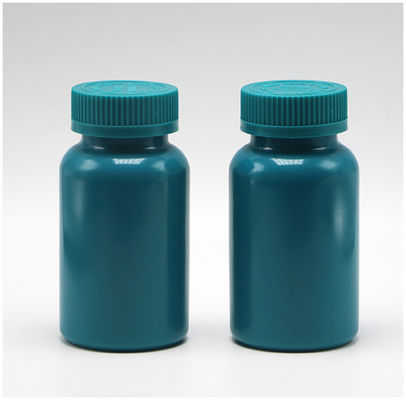 Colores personalizables Botella de cápsulas de plástico HDPE de 150 ml con sello térmico y tapas