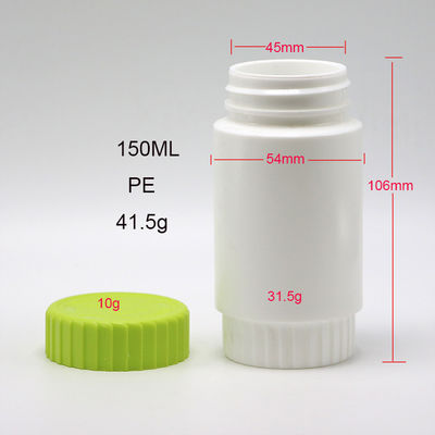 HDPE 175mL Botella de plástico PE de forma redonda para medicamentos y suplementos de almacenamiento Material HDPE