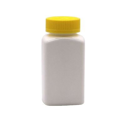 6OZ 180ml HDPE Tableta de forma cuadrada Botella de medicamento para medicina Nutrición dietética