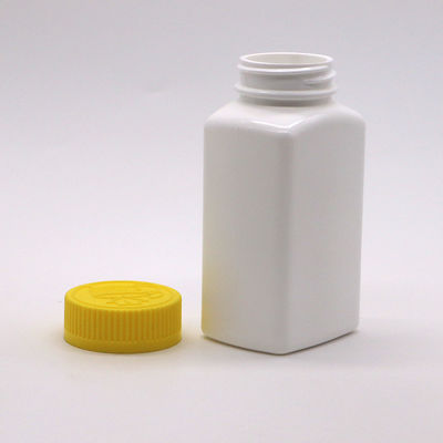 6OZ 180ml HDPE Tableta de forma cuadrada Botella de medicamento para medicina Nutrición dietética