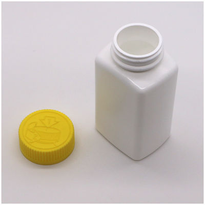6OZ 180ml HDPE Tableta de forma cuadrada Botella de medicamento para medicina Nutrición dietética