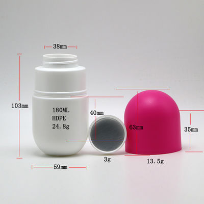 Material del cuello cápsula de HDPE 6 oz botellas de plástico mate vacías con tapa de tornillo