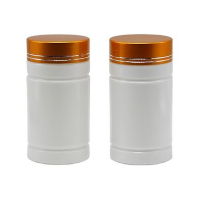 Farmacia Botellas de plástico HDPE de 200 ml con tapa de tornillo y forma de cilindro recto