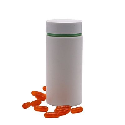 Jarrón de plástico HDPE de 200 ml con cuerpo mate y logotipo en relieve de color personalizado
