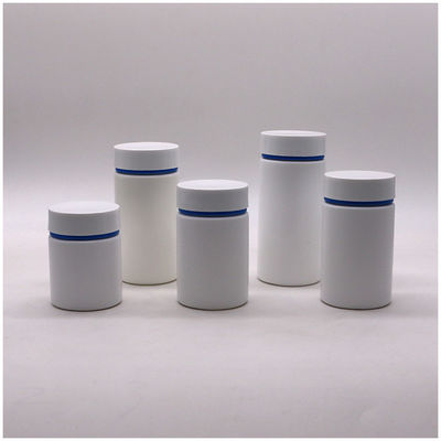 Jarrón de plástico HDPE de 200 ml con cuerpo mate y logotipo en relieve de color personalizado