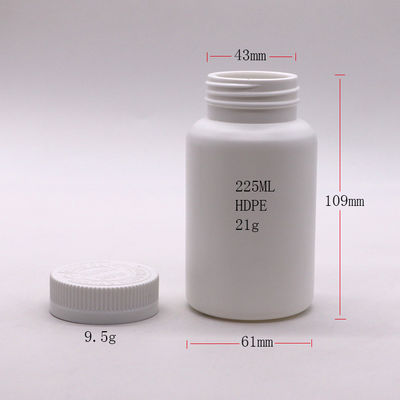 Botella HDPE con tapa de tornillo para almacenar las píldoras y cápsulas de forma segura